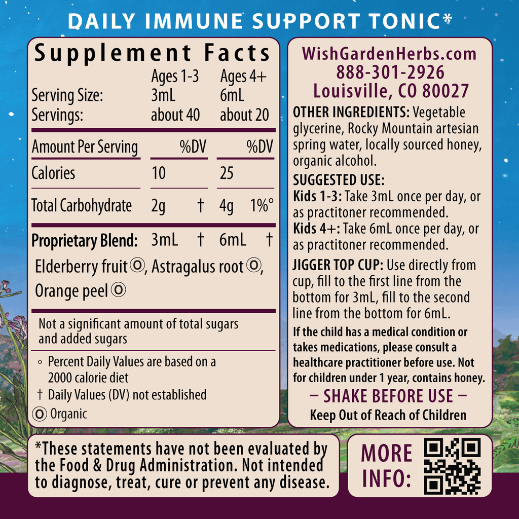 Elderberry Syrup Everyday Immunity for Kids