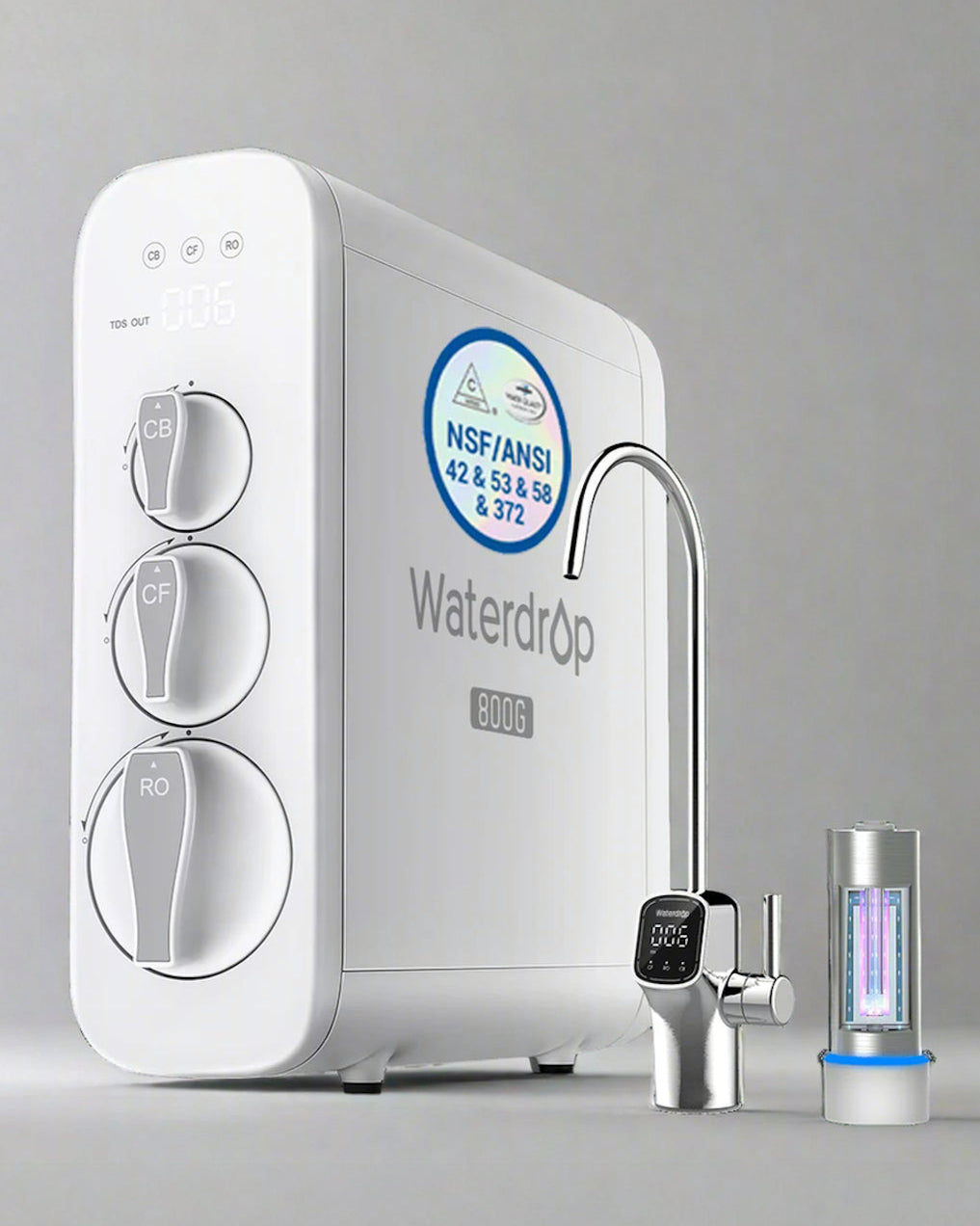 800 GPD Tankless RO System with UV Sterilizing Light
