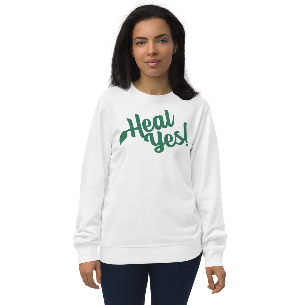 Heal Yes! Unisex Organic-and-Recycled Sweatshirt