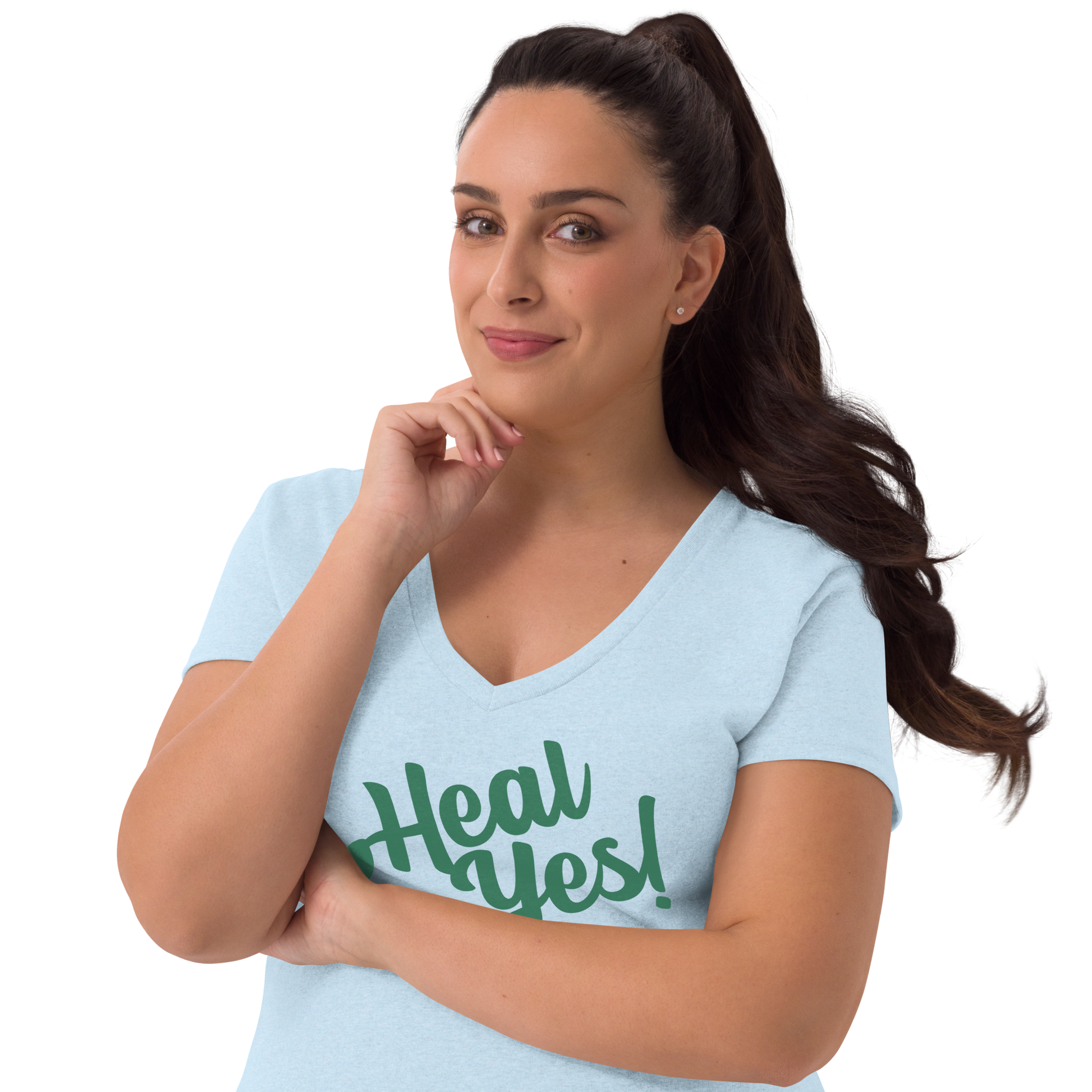Women’s Recycled Heal Yes! V-Neck T-Shirt