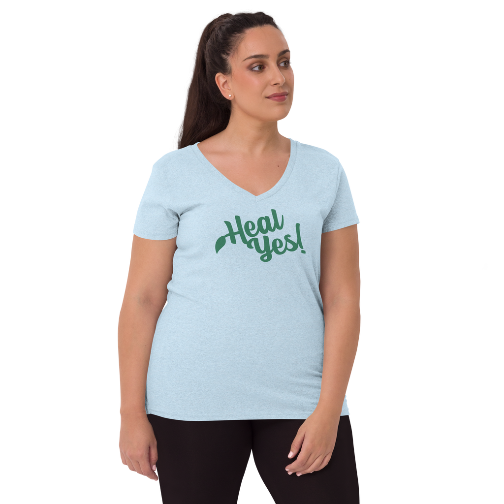 Women’s Recycled Heal Yes! V-Neck T-Shirt