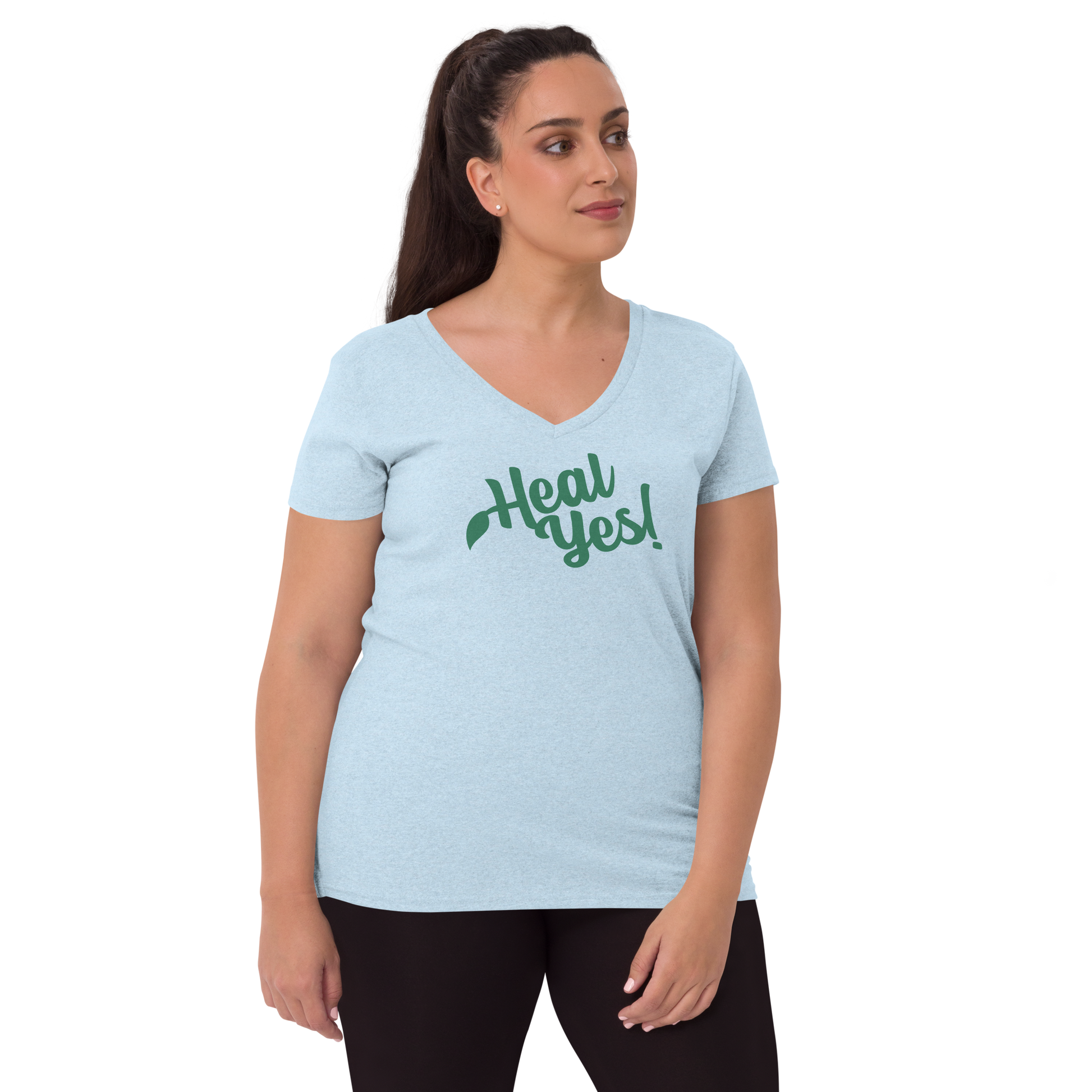 Women’s Recycled Heal Yes! V-Neck T-Shirt