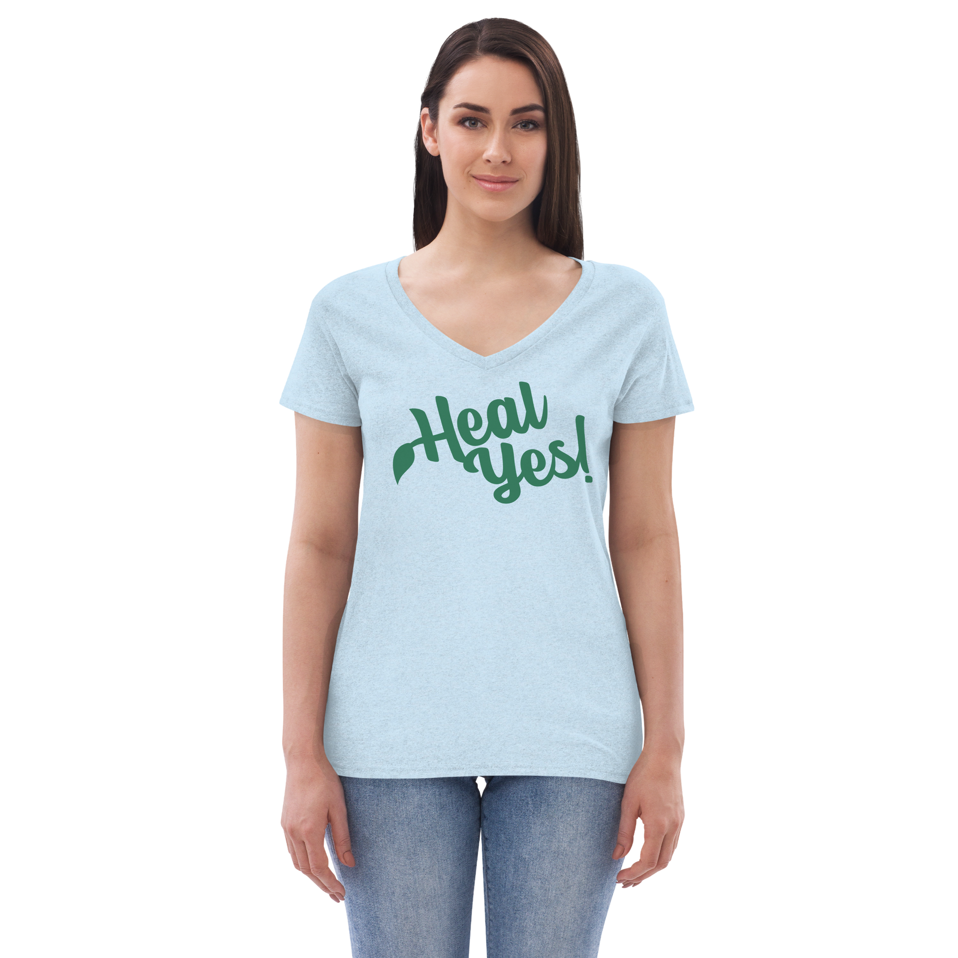 Women’s Recycled Heal Yes! V-Neck T-Shirt