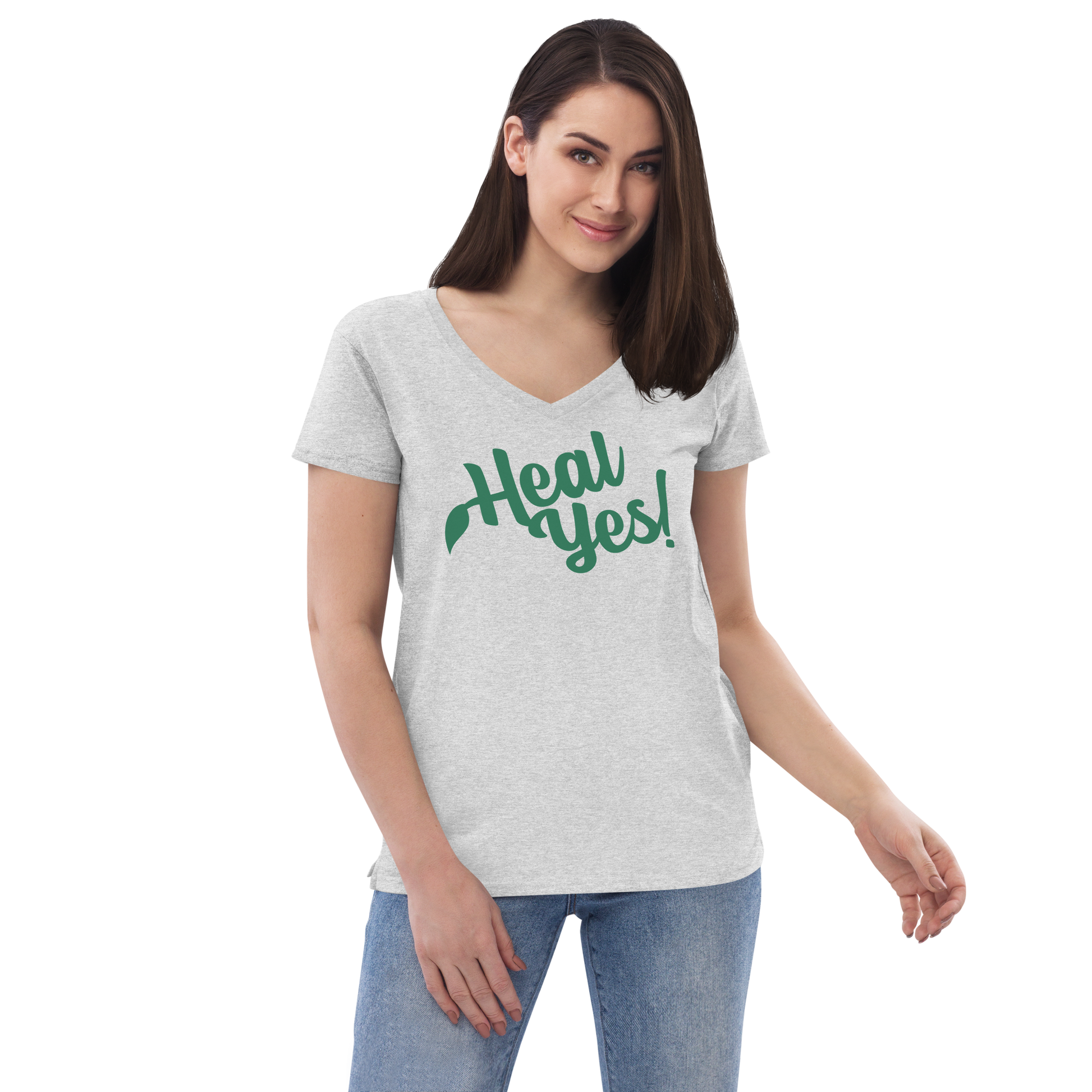 Women’s Recycled Heal Yes! V-Neck T-Shirt